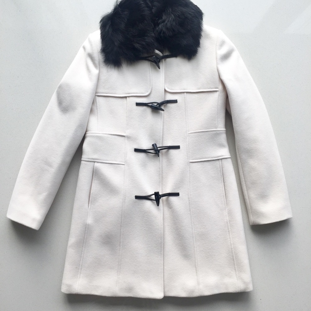 NWOT Banana Republic Long Wool Winter White Coat